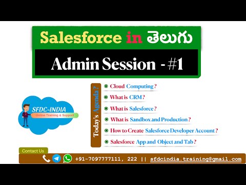 Salesforce Admin Session - #1 || Salesforce in Telugu || What is Salesforce || Salesforce Training