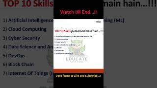 Top 10 Tech Skills You Need in 2024! 💻#techskills #tech #ytshorts #youtubeshorts