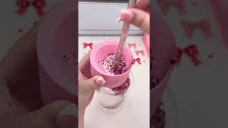 Heart & coquette bows snow globe tumbler ❤️🎀