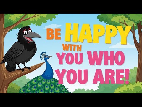 The Crow and The Peacock | Be Happy With Who You Are | Moral Story for Kids