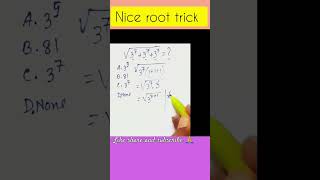 beauty of mathematics root easy trick #fastmathtricks #oneminutemath #mathstricks