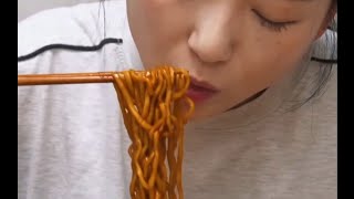 “Slurping Mala-Jjajang Noodles & Crunchy Gua Bao Rou 🤤🔥" #Mukbang #asmr @hamzymukbang