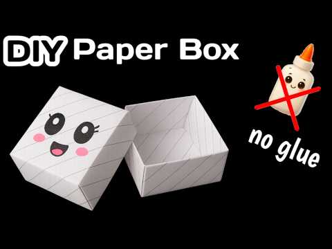 DIY Paper Box | Origami Paper Box Without Glue | Easy Box Tutorial | School Craft Idea (no Glue)