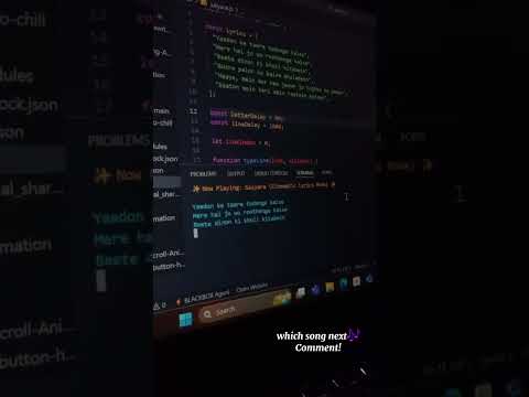 Coder Style Song Animation 💫 #coding #webdesign #programming #shorts #song #creativecoding#developer