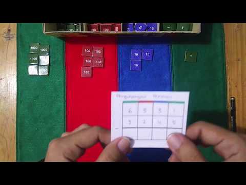 Montessori Inspired : Stamp Game, Pengurangan Dinamis