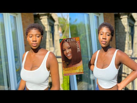 Dying my black hair brown || Creme of Nature (NO BLEACH)