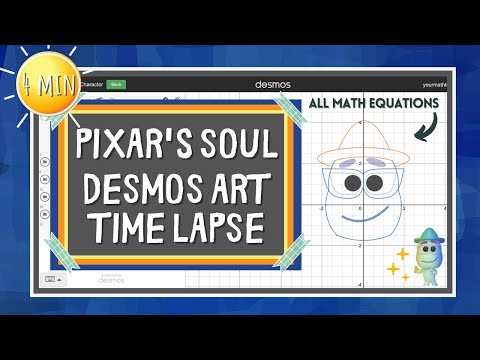 Using Math to Draw PIXAR SOUL’s Joe Gardner Funko Pop Character | Desmos Art Project | Time Lapse