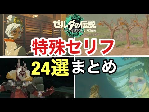 【ゼルダの伝説　ティアキン】特殊セリフ２４選まとめ　隠し要素
