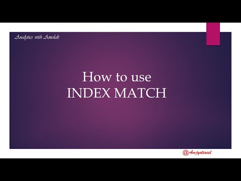 #13 How to use INDEX MATCH