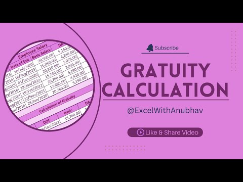 Gratuity Calculation in Excel #excelformula