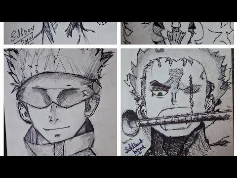 Drawing sketch anime ✨️ of August month