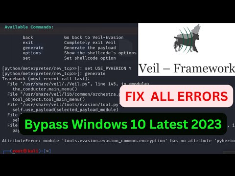 Veil Framework Pyherion Error Not Work Encryptor Bypass Anti Virus Urdu | Hindi