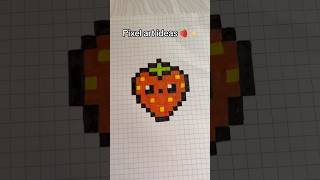 Pixel Art Ideas 🍓✨#pixelart #art #howtodraw #cuteart #shorts #fyp #artstyle #drawing #strawberry
