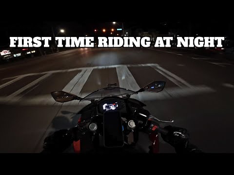 I SURVIVED RIDING AT NIGHT | FIRST NIGHT RIDE ON THE NINJA 500 | MOTO VLOG |