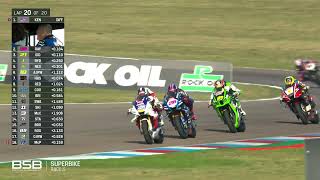 2025 Bennetts British Superbike Championship Thruxton - race 3 final laps!