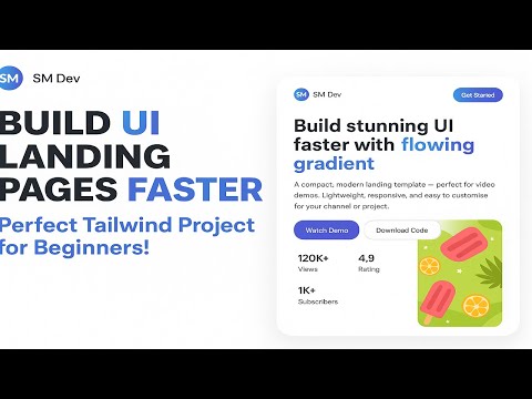 Build a Modern Landing Page with Tailwind CSS | Step-by-Step Beginner Project