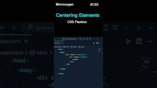 centering elements with css flexbox #hmoxygen #css #flexbox #coding #webdesign