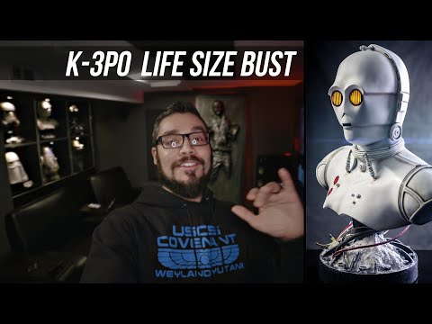 K-3PO Life Size Bust - CUSTOM - Home theater tour