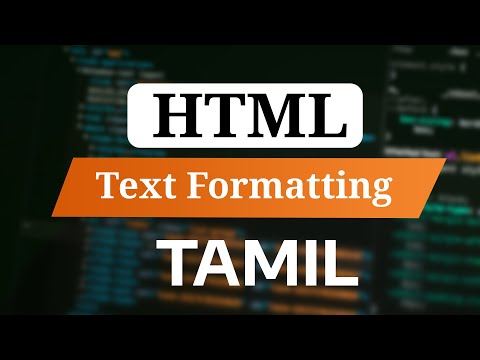 HTML Text Formatting Elements Explained in Tamil | HTML Full Course Tamil