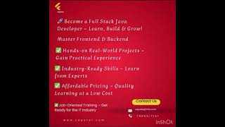 Master Full Stack Java Development with Real-Time Projects! 🔥Are you