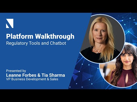 Platform Walkthrough — Regulatory Tools and Chatbot