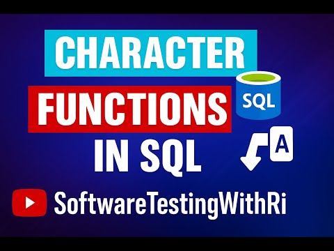 Character Functions in SQL