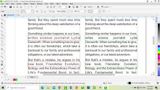 Paragraph Text Justification Options in CorelDraw