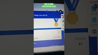 SBI CLERK LIVE MOCK TEST 🎯 MARKS 41.75 #sbi #sbiclerk #testbook