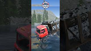 SpinTires MudRunner|Truck Simulator Eps 259 | NOOO! Cargo Truck Pulled OFF High Bridge!