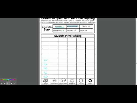 Picture graph: favorite pizza topping