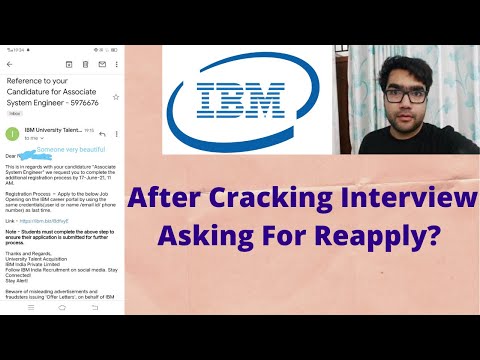 IBM | Reapply Mail | Confusion  | Freshers Hiring 2021 | ASE ATE