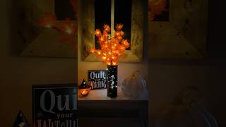 Halloween Vase DIY🦇🎃 Directions in description #halloweenDIY #FallDecor #diydecor #spookyseason