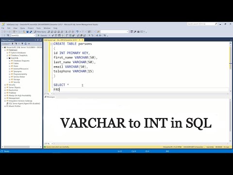How to CHANGE COLUMN TYPE VARCHAR to INT in SQL