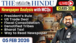 The Hindu Analysis - 5th February | The Hindu Newspaper Today with MCQs | Aasim Sir