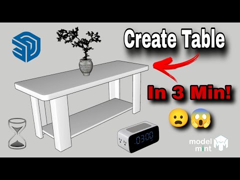 Create Table in 3 Min! 😱  Easy SketchUp Tutorial for Beginners @TheModelMint