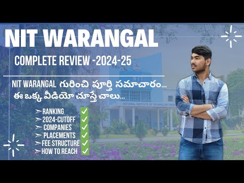 NIT WARANGAL Full Review: Placement, Cutoff, Fee Structure, Transport #jossa #nitwarangal #jeemains