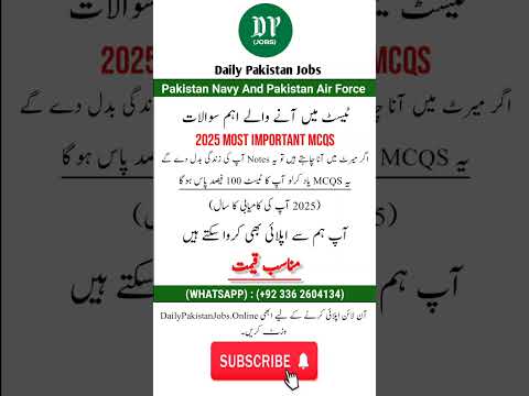 Pak Navy And PAF Test Preparation 2025 – Join Armed Forces With Confidence