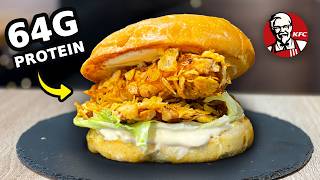 High-Protein KFC Double Zinger Burger 🍗 Macro-Friendly Copycat Recipe for Muscle Gain
