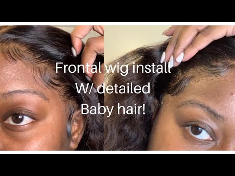 How to apply a USED frontal wig ! 🦋