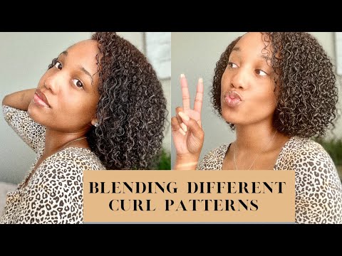 HOW I BLEND MY DIFFERENT CURL PATTERNS | WASH AND GO ROUTINE