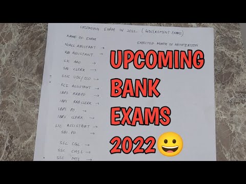 Upcoming Bank Exams In 2022 👍💥