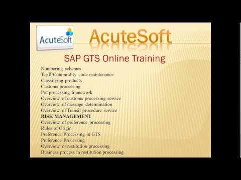SAP GTS Online Training