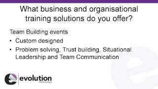What business and organisational training solutions do you offer?