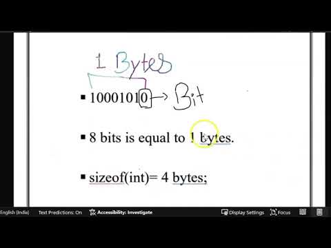 variables / constants/datatypes/size of datatypes