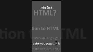 Introduction of HTML #htmltutorial #html #html5 #shorts #short #shortvideo
