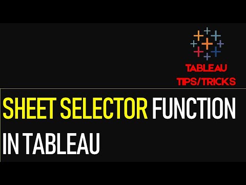 How to Add Sheet Selector in Tableau