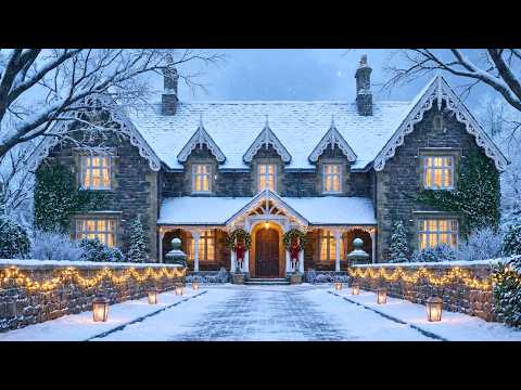 🏡 Historical English Dark Stone Manor House in Winter
