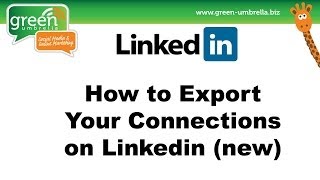 How to Export Connections on Linkedin (new)