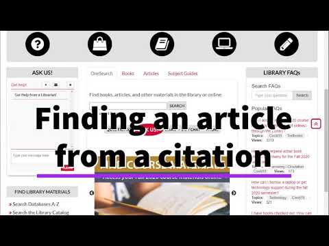 Finding the Full-Text Article from a Citation