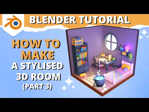 Blender Tutorial - How to Make a 3D Room for Beginners (Part 3)